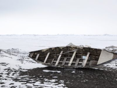 An abandoned whaling boat in Barrow