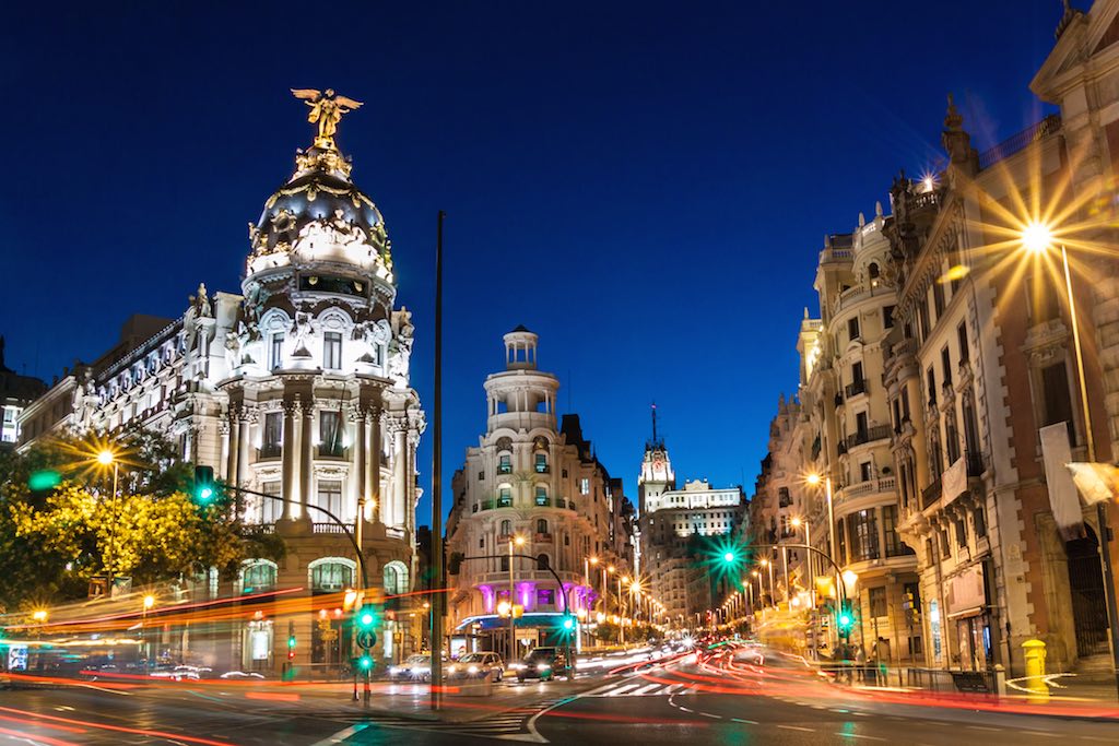 madrid at night