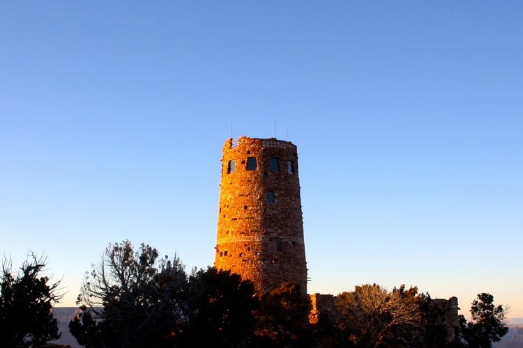 The Desert View Watchtower is one of the things to do at the grand canyon