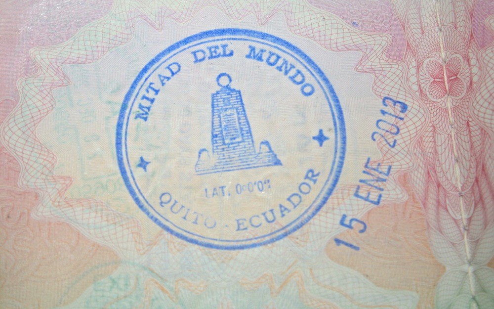 Ciudad Mitad del Mundo passport stamp