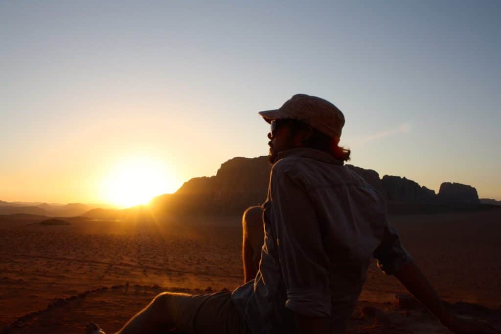 A night in the Jordanian desert wadi rum photography