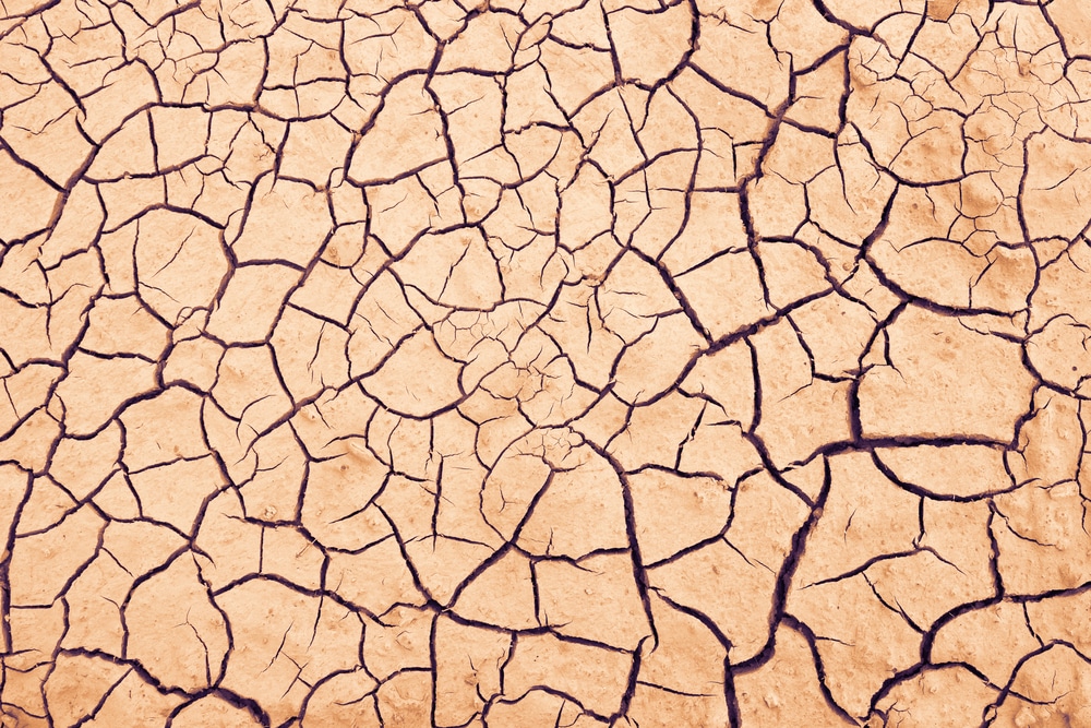 most stressed countries in the world cracked dry earth