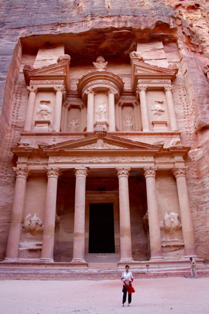 Kia at the Treasury when visiting Petra