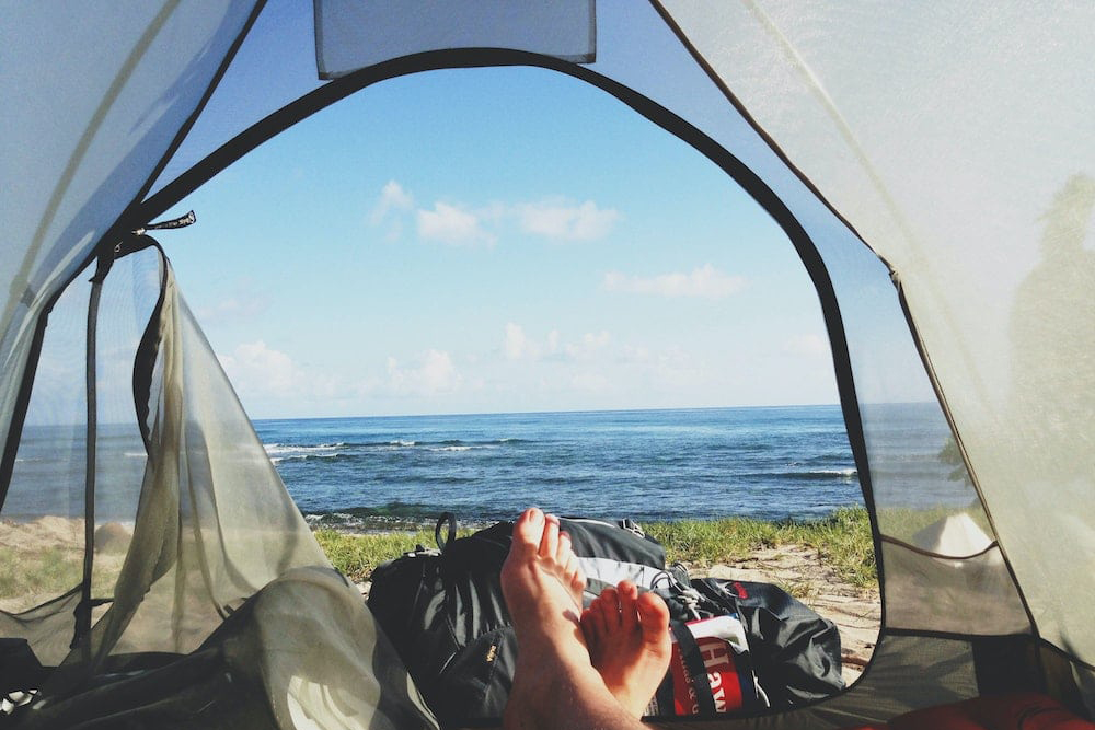 view out of tent for Wild camping tips