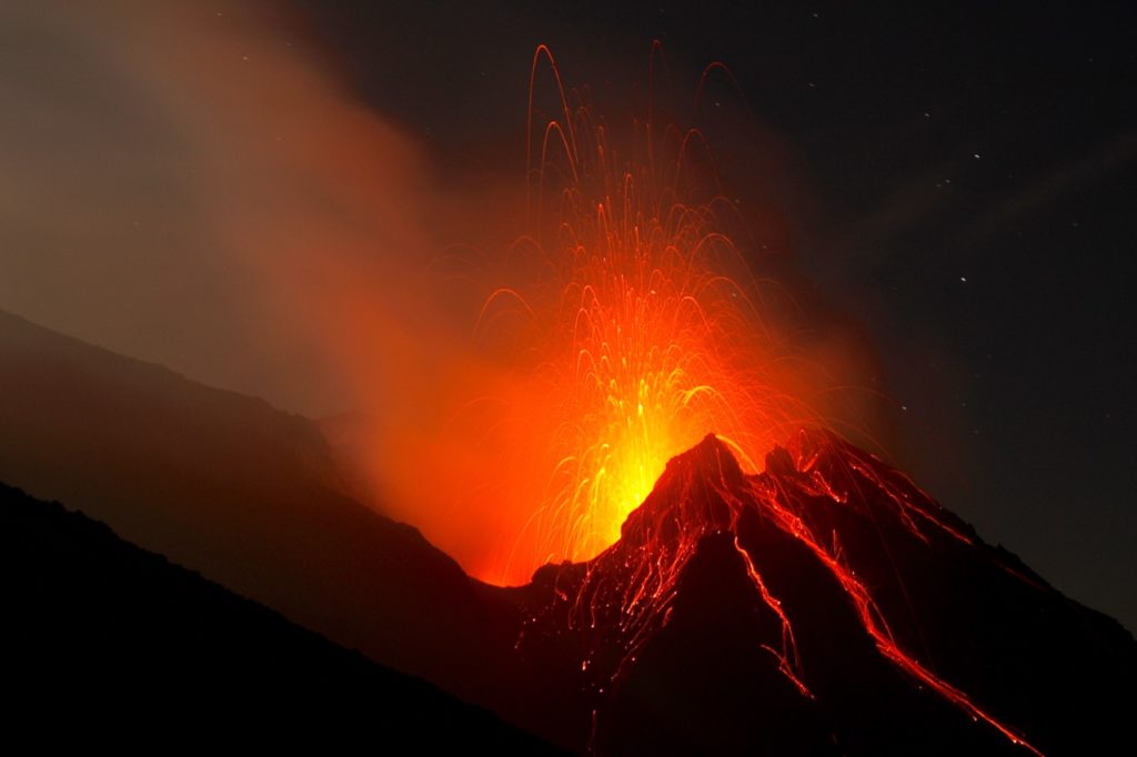 stromboli, most active volcanoes