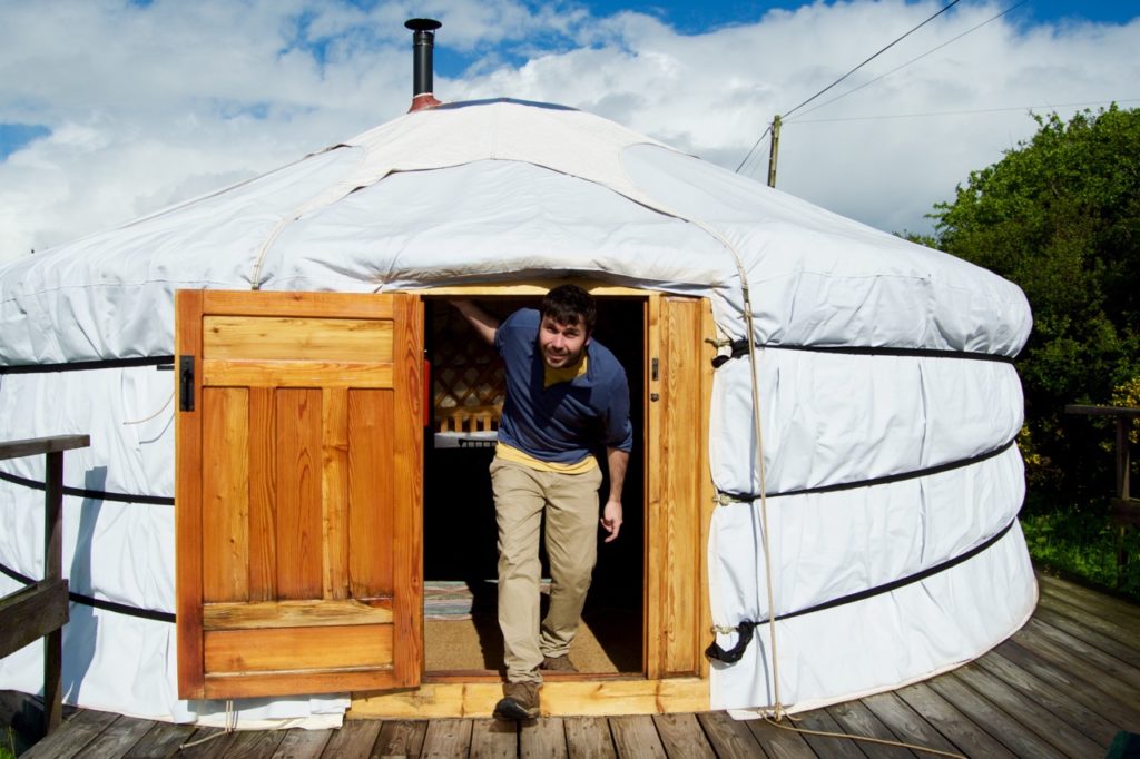 glamping in Devon yurt