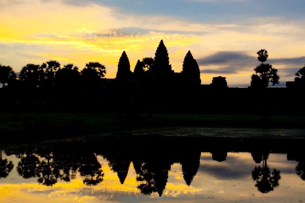 best time to visit Angkor Wat: sunrise