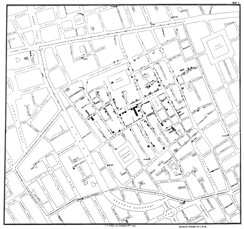 The Broad Street Cholera Map