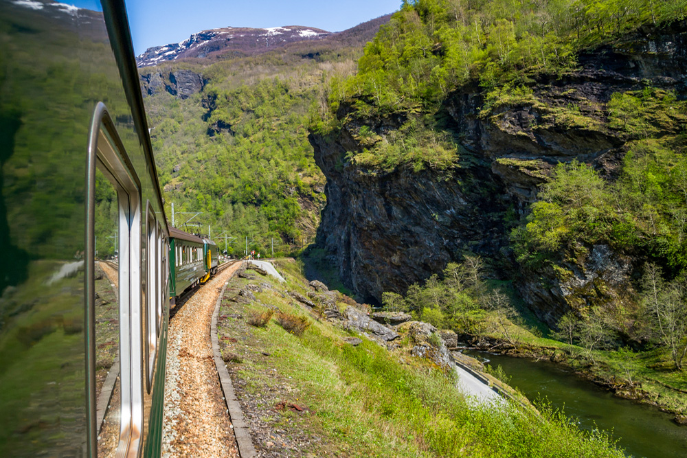 Kereta api Flamsbana adalah salah satu yang terbaik di Bergen, Norwegia