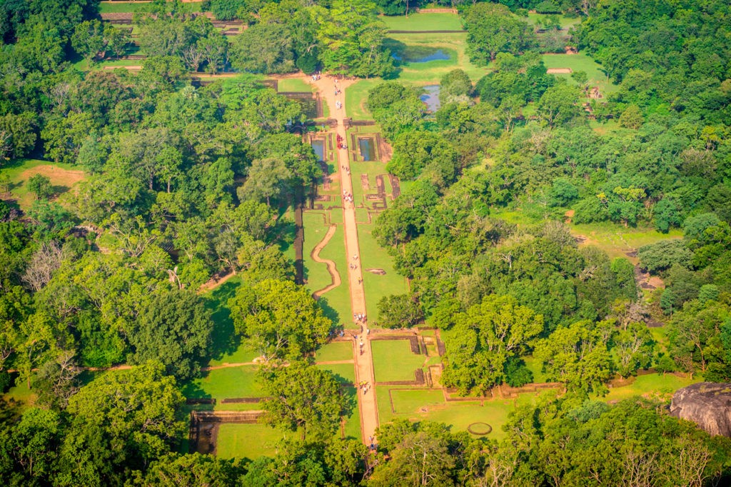 The extensive grounds at Sigiriya Rock Fortress