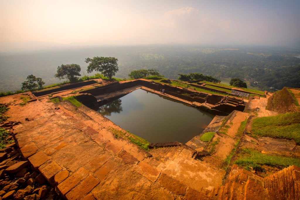 View of pool at Sigiriya Rock Fortress