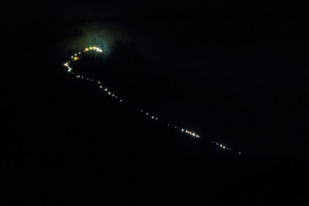 climbing adam's peak lit with tea lights