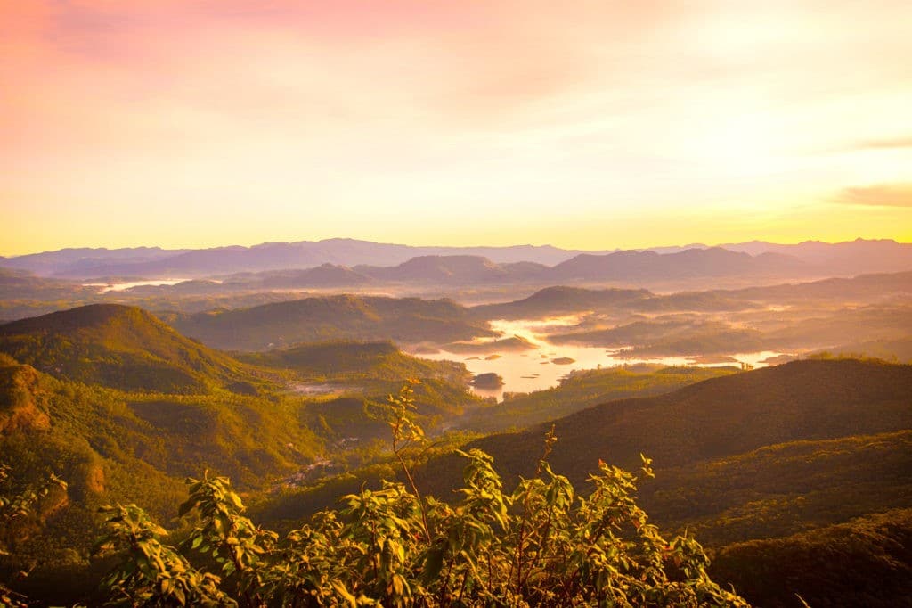 The view seen after climbing Adam's Peak