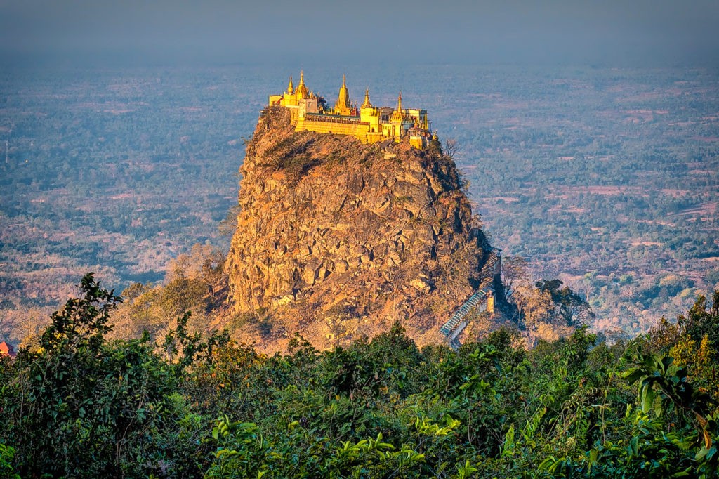 Taung Kalat seen from Mount Popa