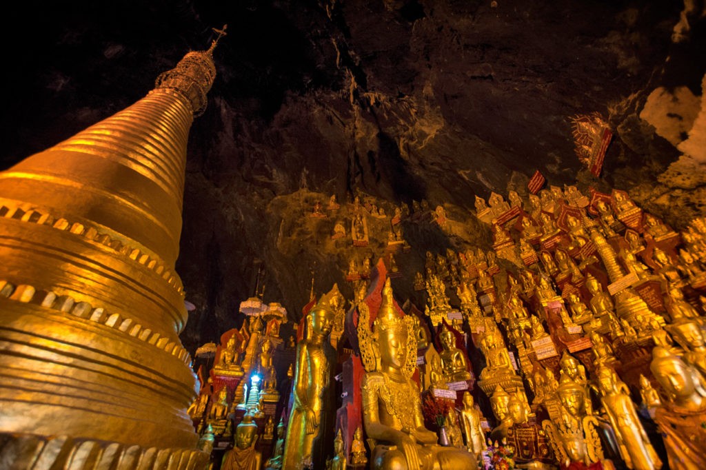 Inside the Pindaya Caves