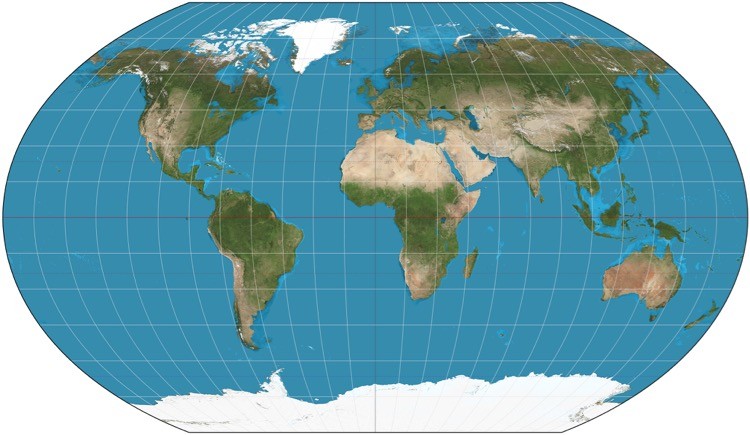 Proyecciones de mapas pseudocilíndricos