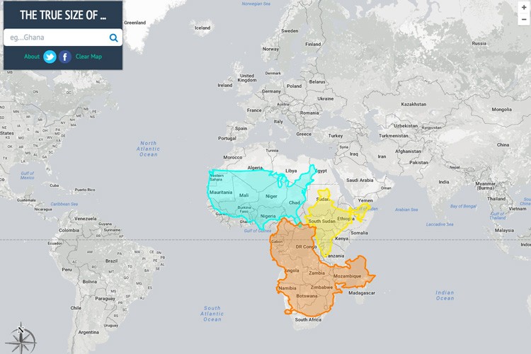  sitio web de mapas de truesizizione