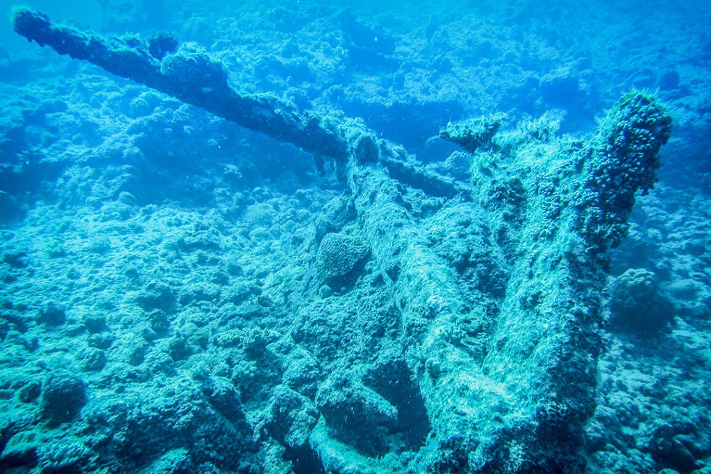 shipwreck seen Diving at Trou aux Biches, Mauritius