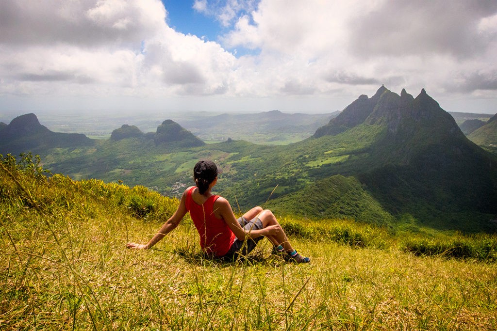 a view from hiking le pouce 