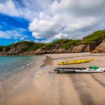 Learning to paddleboard Scotland lead image of beach