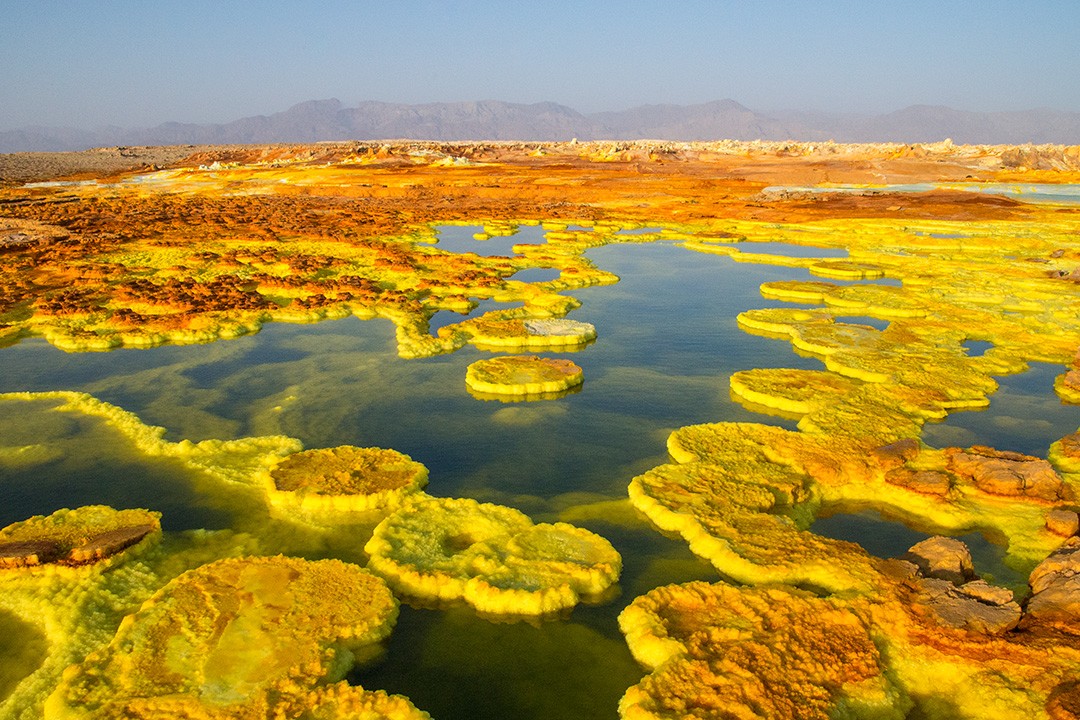 Dallol is one of the hottest and lowest places on Earth