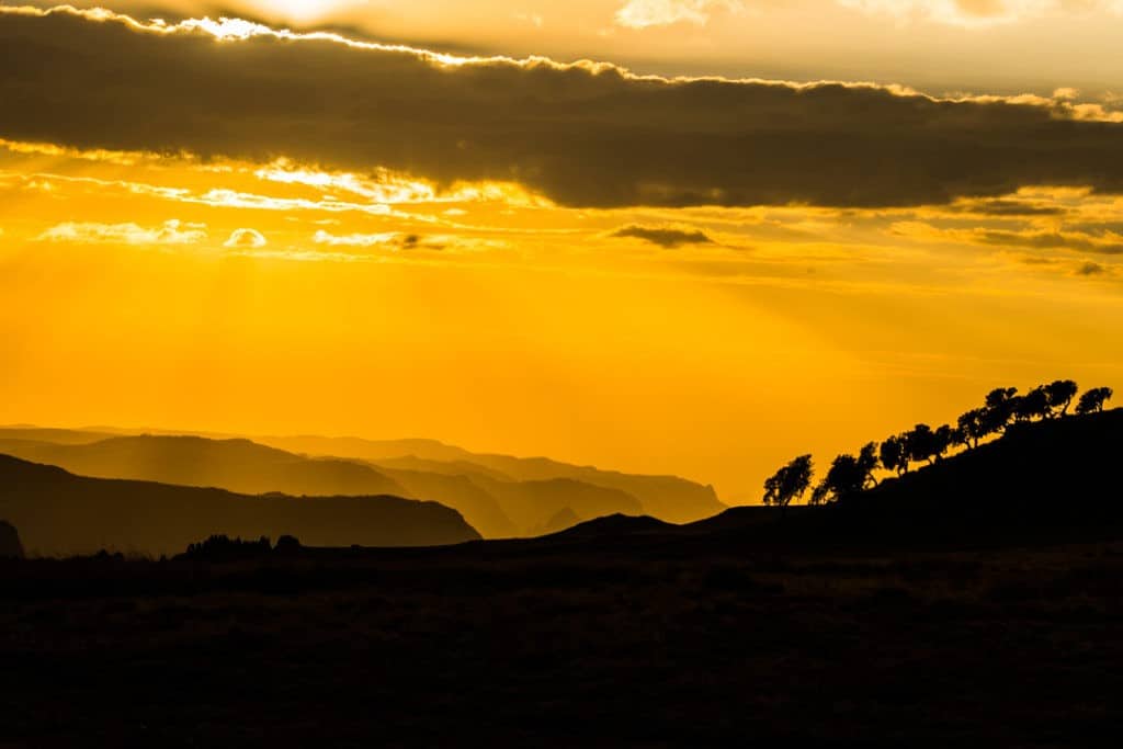 Simien Mountains trek gich campsite