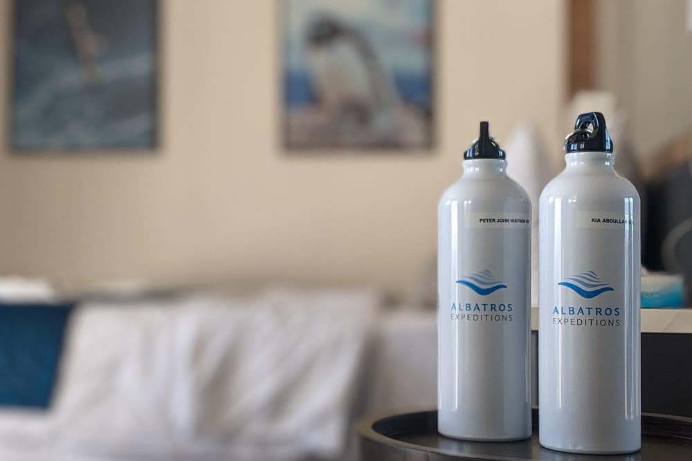 Two reusable water bottles