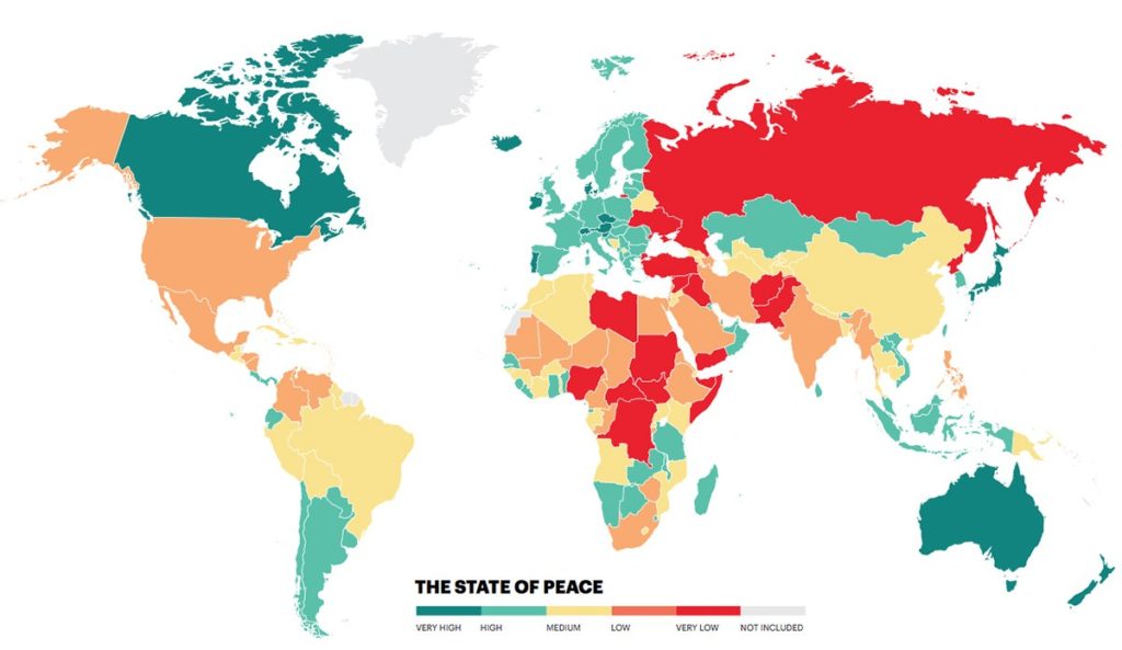 most dangerous countries to visit ranking