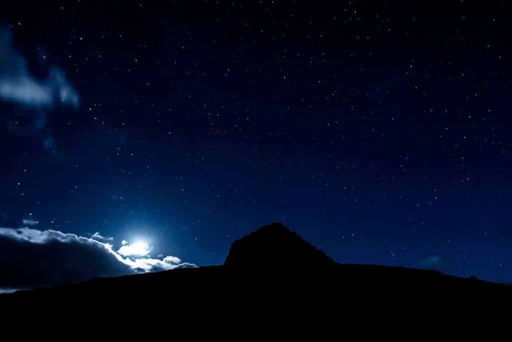 The night sky over Exmoor National Park