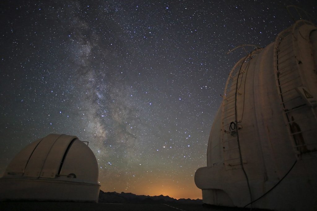 The night sky over Pic du Midi Observatory