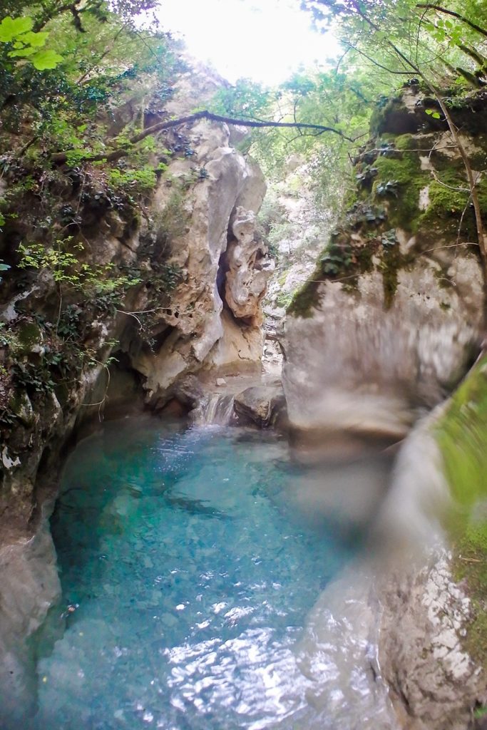 Hell's Canyon in Catalonia Barranc de l'Infern pool