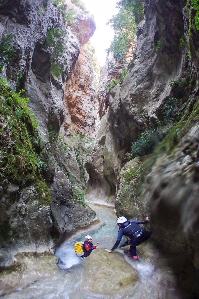 Starting Hell's Canyon in Catalonia Barranc de l'Infern