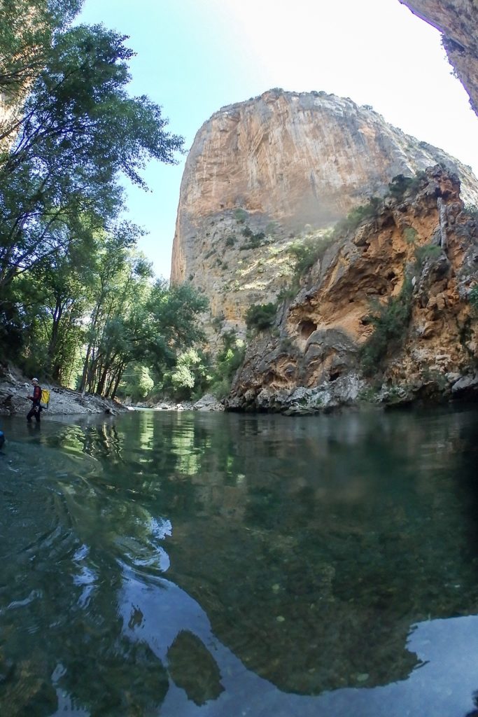 Out on to the river from Hell's Canyon in Catalonia