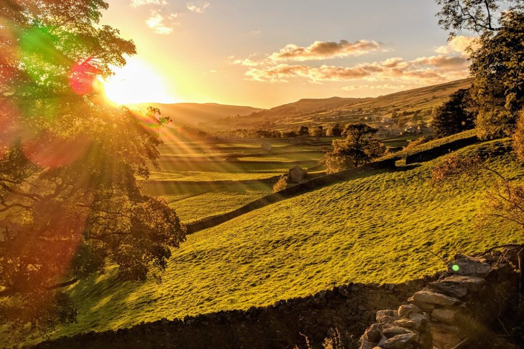 Views on our hike in Yorkshire Dales National Park move to the country