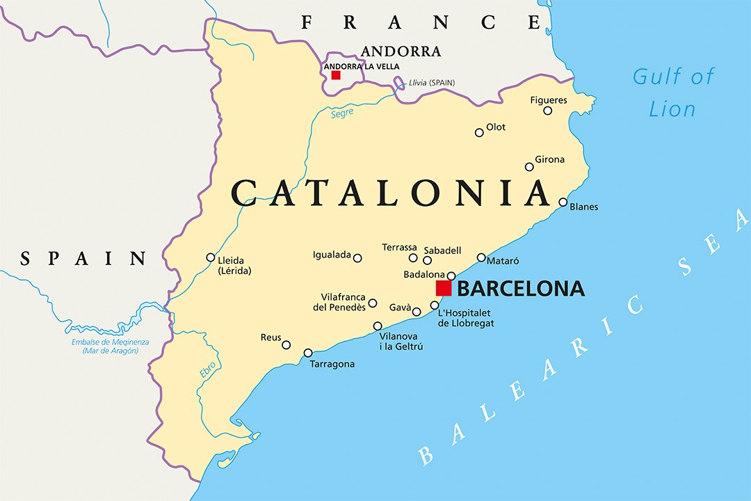 A map of Catalonia