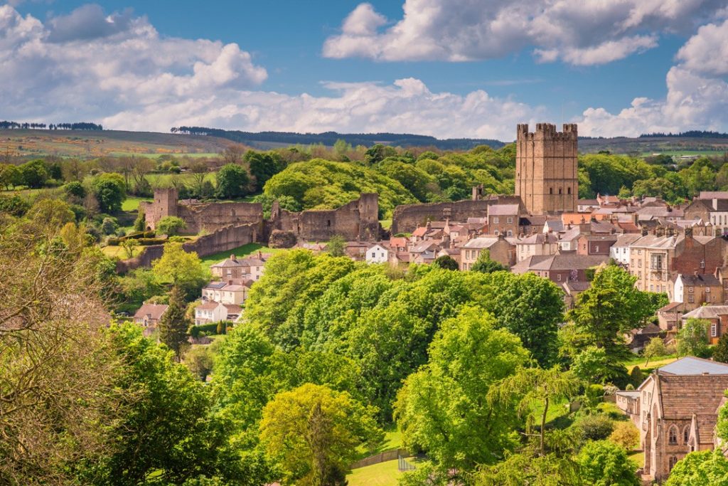 Richmond Castle rises above the town