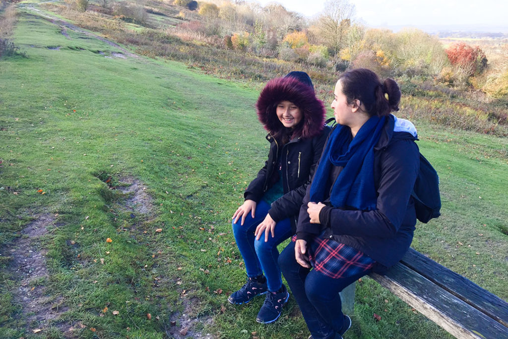 Forida chats to her elder daughter