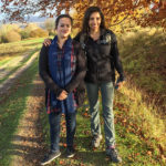 Forida and Kia on a hike in the Chiltern Hills travelling with hearing loss