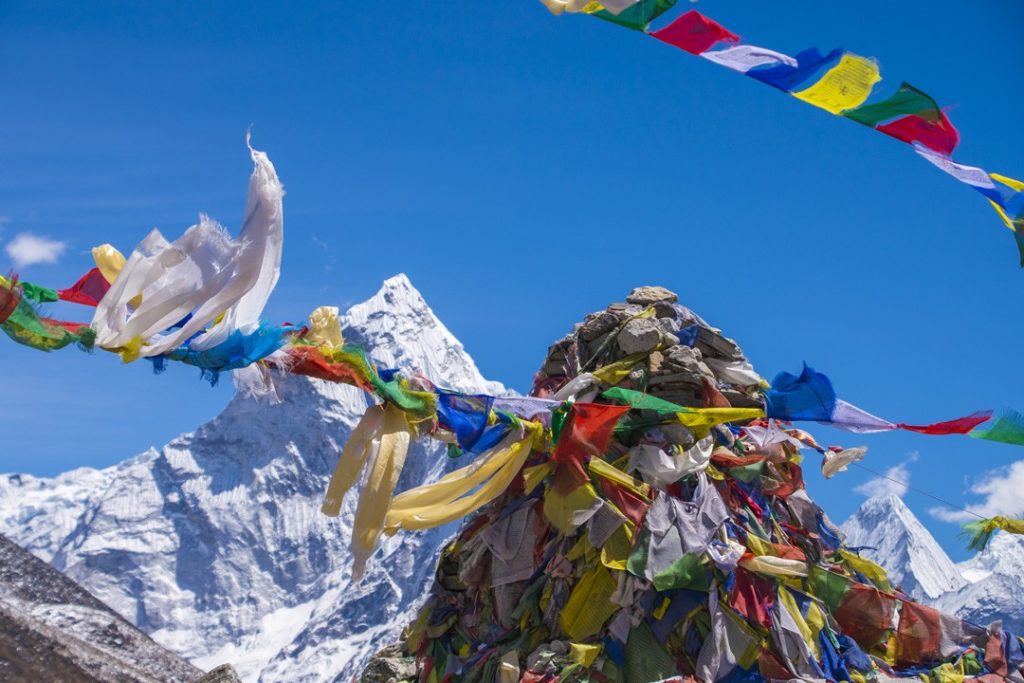 The Everest Memorial at Chukpi Lhara along the Everest base camp trek