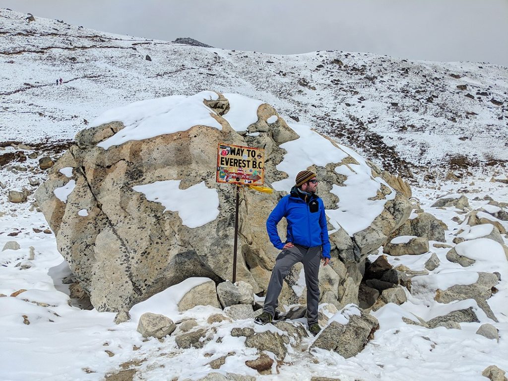 Everest vs K2: Peter at everest bc sign