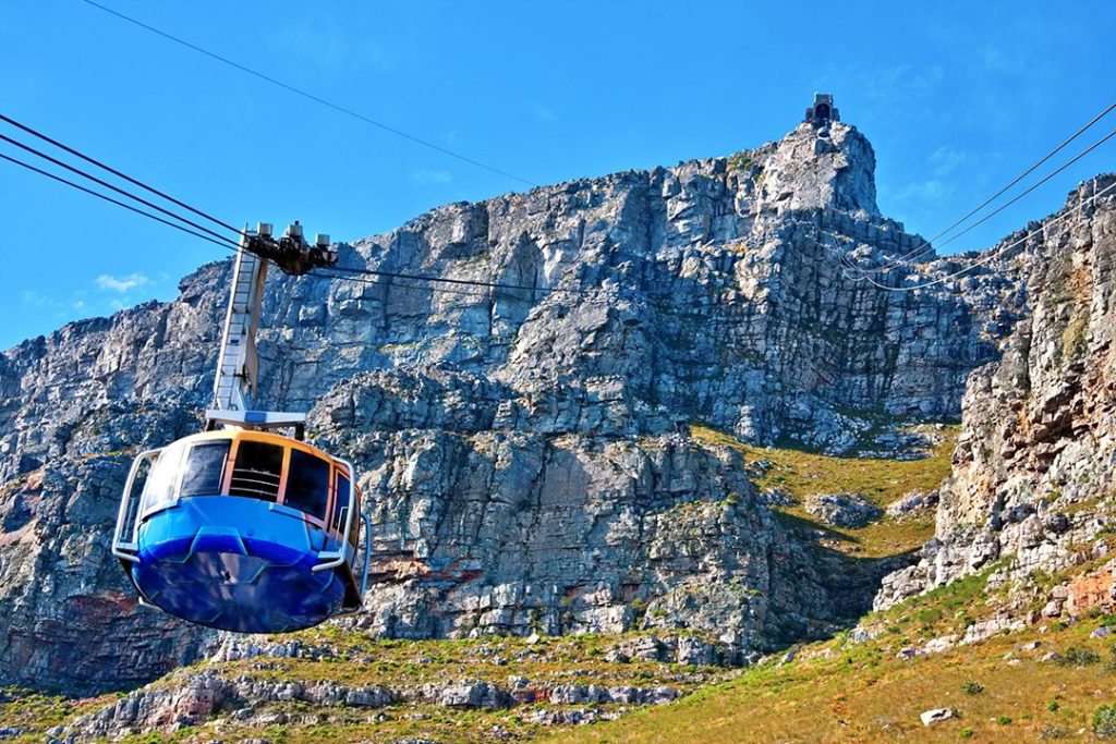 You can choose to take the cableway in one direction when hiking table mountain