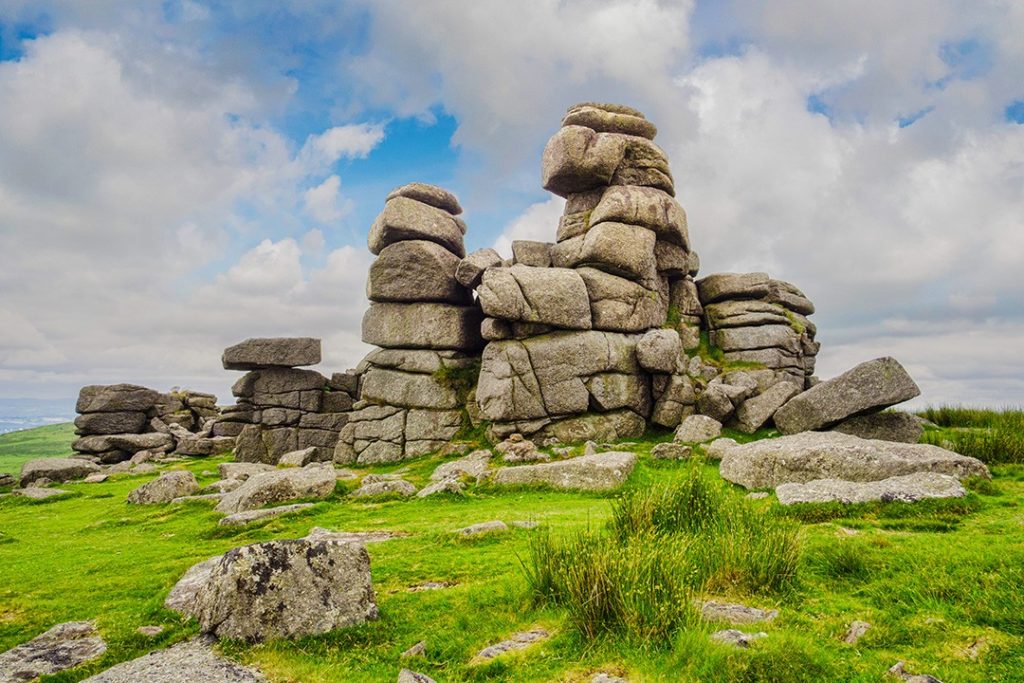 Great Staple Tor and its rock towers one of the best hikes in Dartmoor National Park