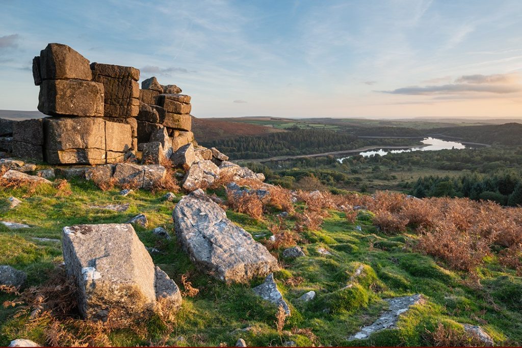 Leather Tor looking towards Burrator Reservoir