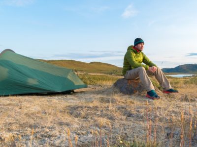 My first night of camping trekking the Arctic Circle Trail
