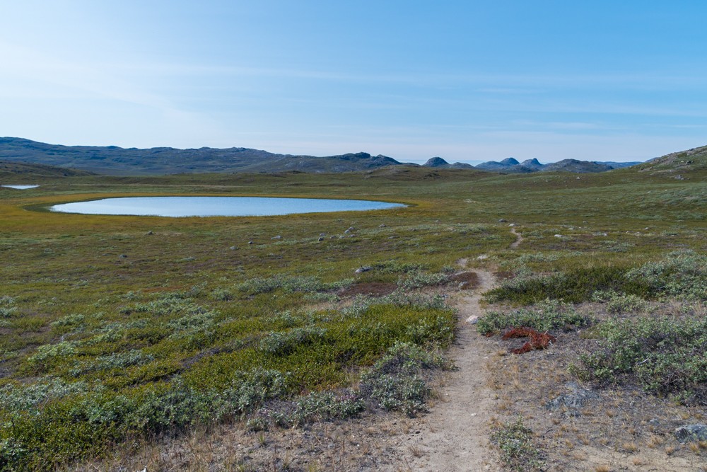 Following the trail on my second day of trekking the arctic circle trail