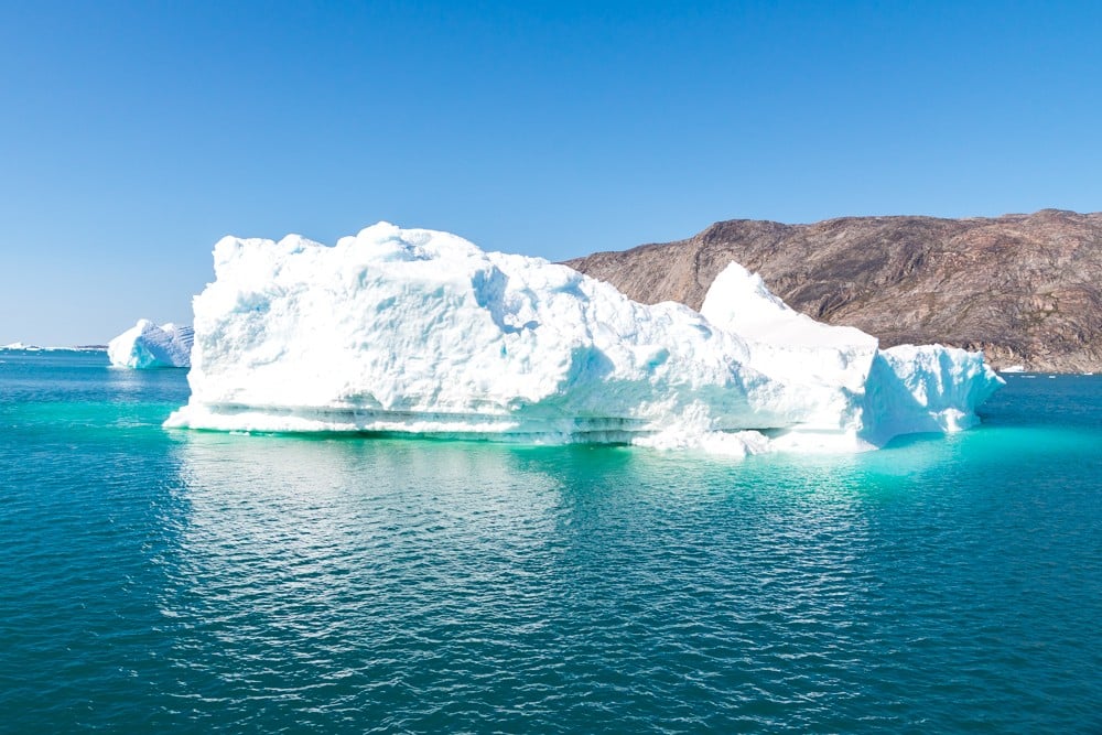 icebersg seen during teqi glacier boat tour greenland