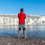 watching the wall while visiting the Greenland ice sheet and Russell Glacier