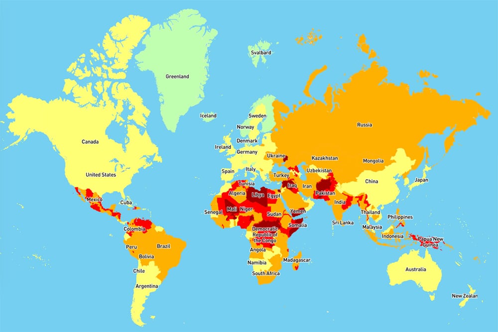 Most dangerous country in the world