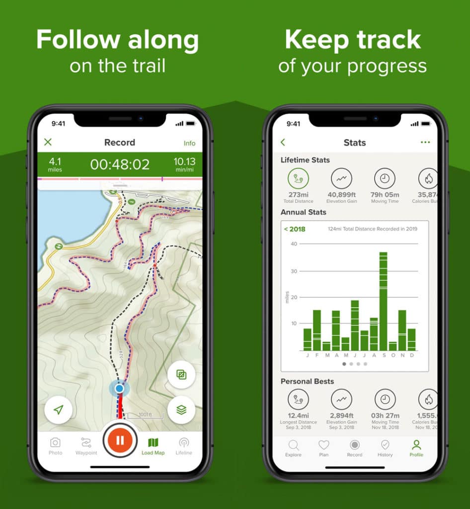 best hiking apps: alltrails screenshot