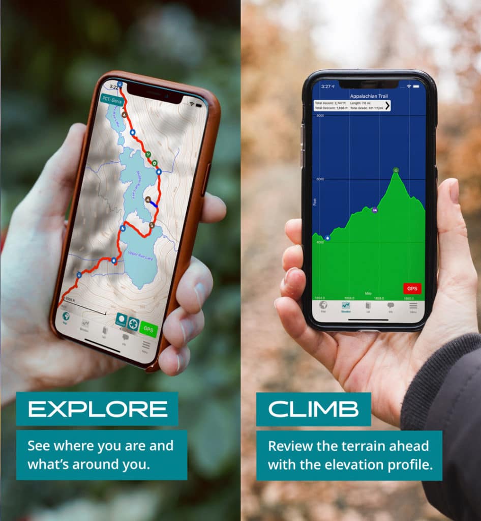 one of the best hiking apps for thru-hikers